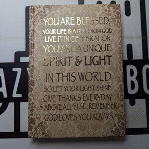 Spiritual Religious Blank Journal Lined Pages 8.5in x 6in x 1in